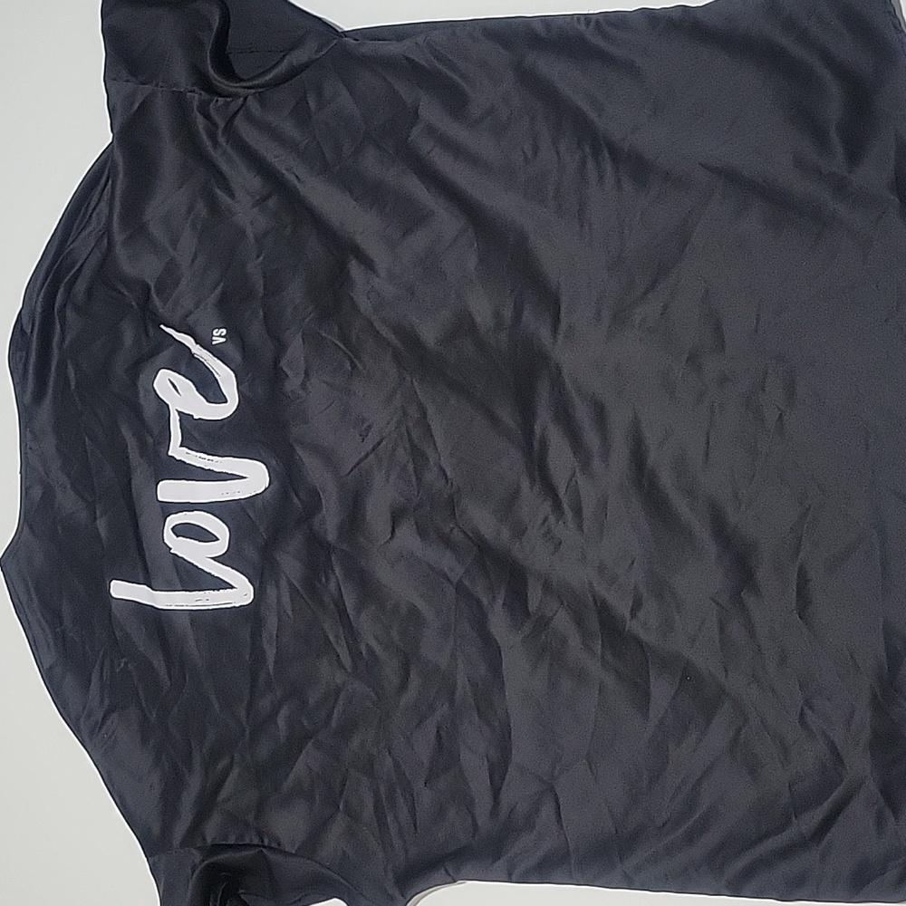 Victoria's Secret LOVE Black Kimono Wrap Robe